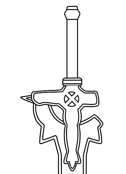 Kiritos sword elucidator from sword art online