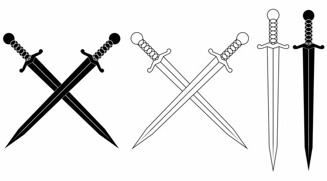 Sword outline images â browse photos vectors and video