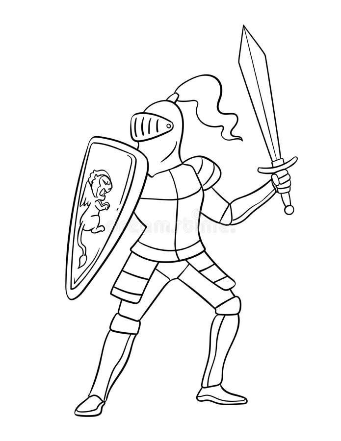 Coloring knight kids stock illustrations â coloring knight kids stock illustrations vectors clipart