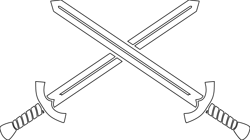 Crossed swords silhouette