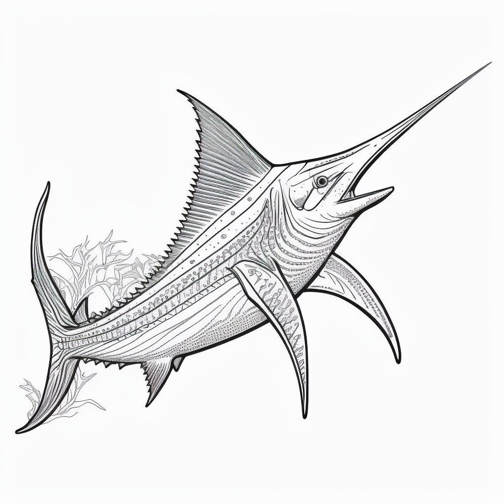 Swordfish coloring pages â lulu pages