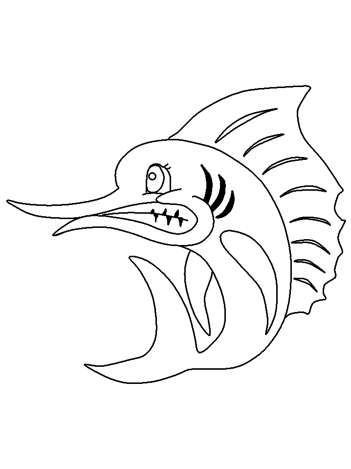 Swordfish coloring pages