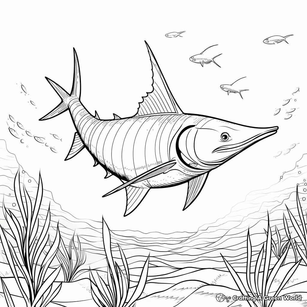 Swordfish coloring pages