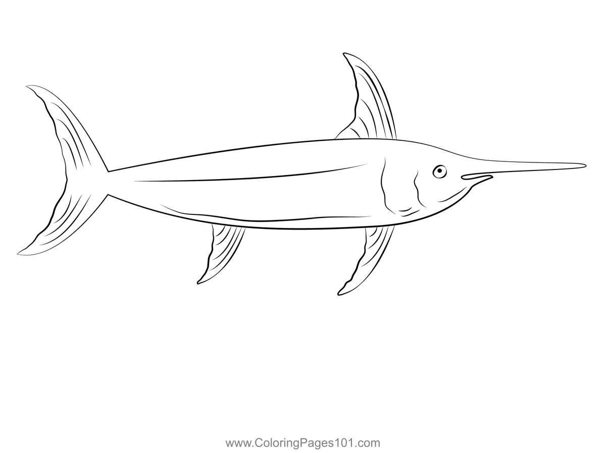 Ford igfa swordfish coloring page for kids