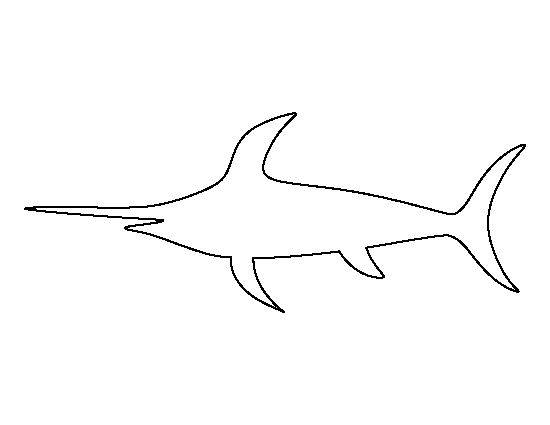 Printable swordfish template free motion quilt designs ocean crafts whale pattern