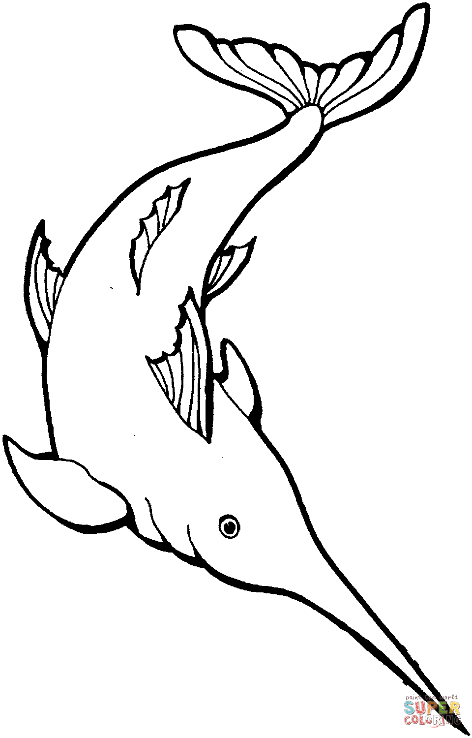 Swordfish coloring page free printable coloring pages