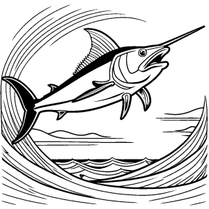 Swordfish coloring pages for free â â lulu pages
