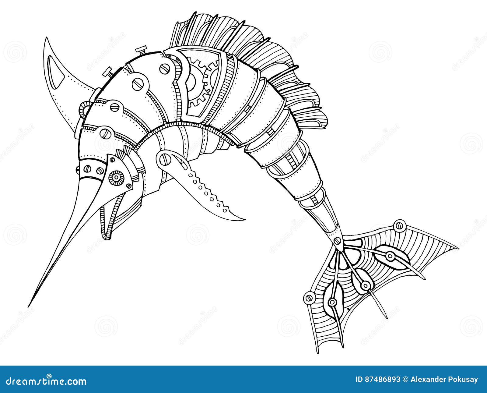 Swordfish coloring book stock illustrations â swordfish coloring book stock illustrations vectors clipart