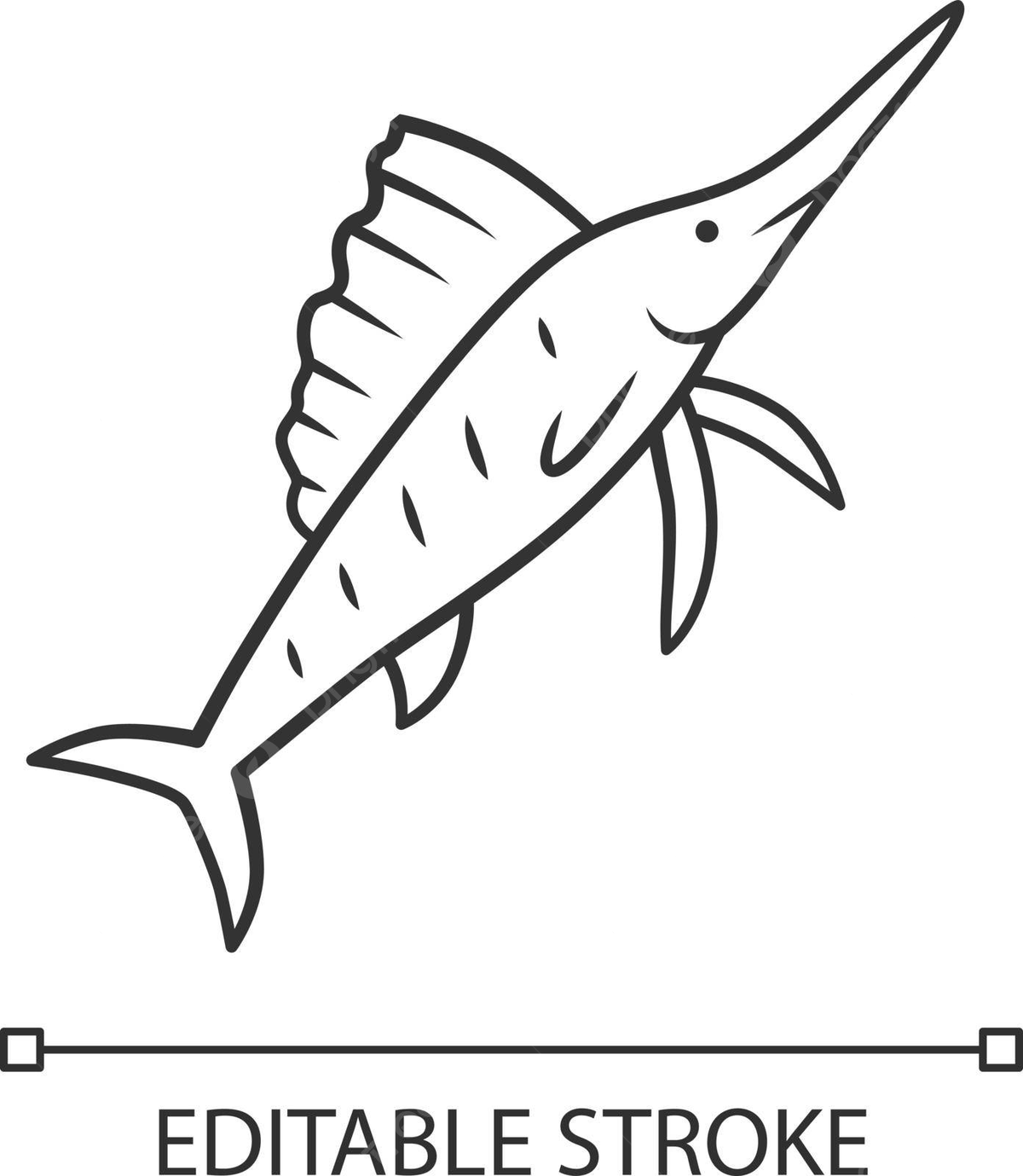 Swordfish outline png transparent images free download vector files