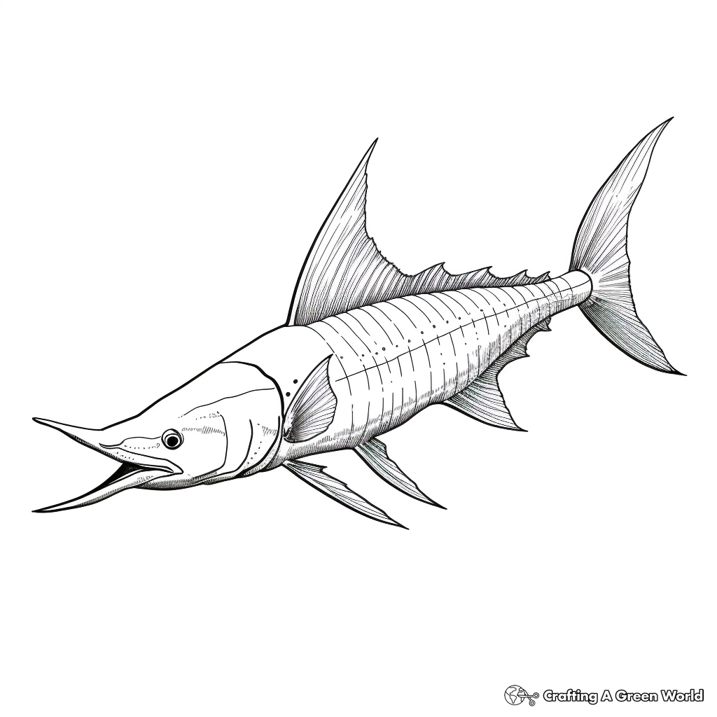 Swordfish coloring pages