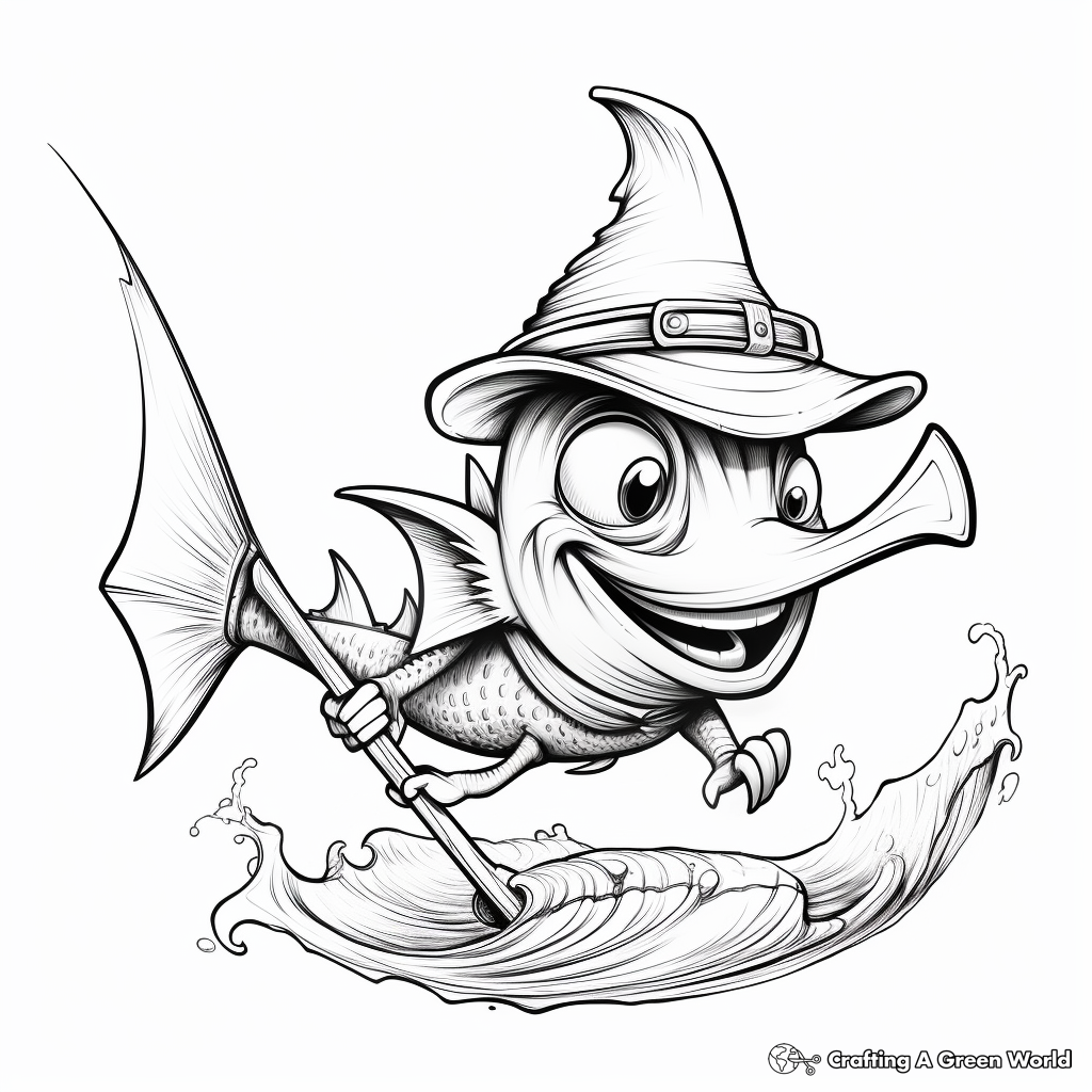 Swordfish coloring pages