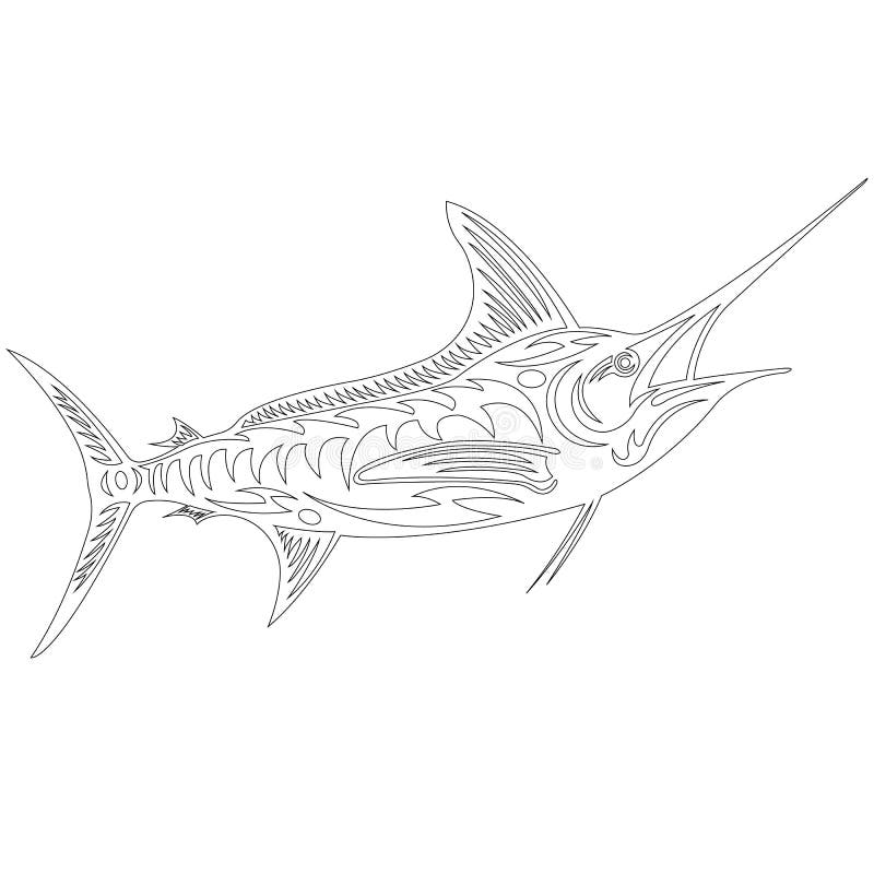 Swordfish coloring book stock illustrations â swordfish coloring book stock illustrations vectors clipart