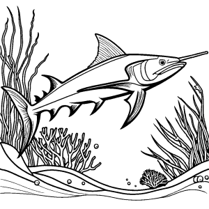 Swordfish coloring pages for free â â lulu pages