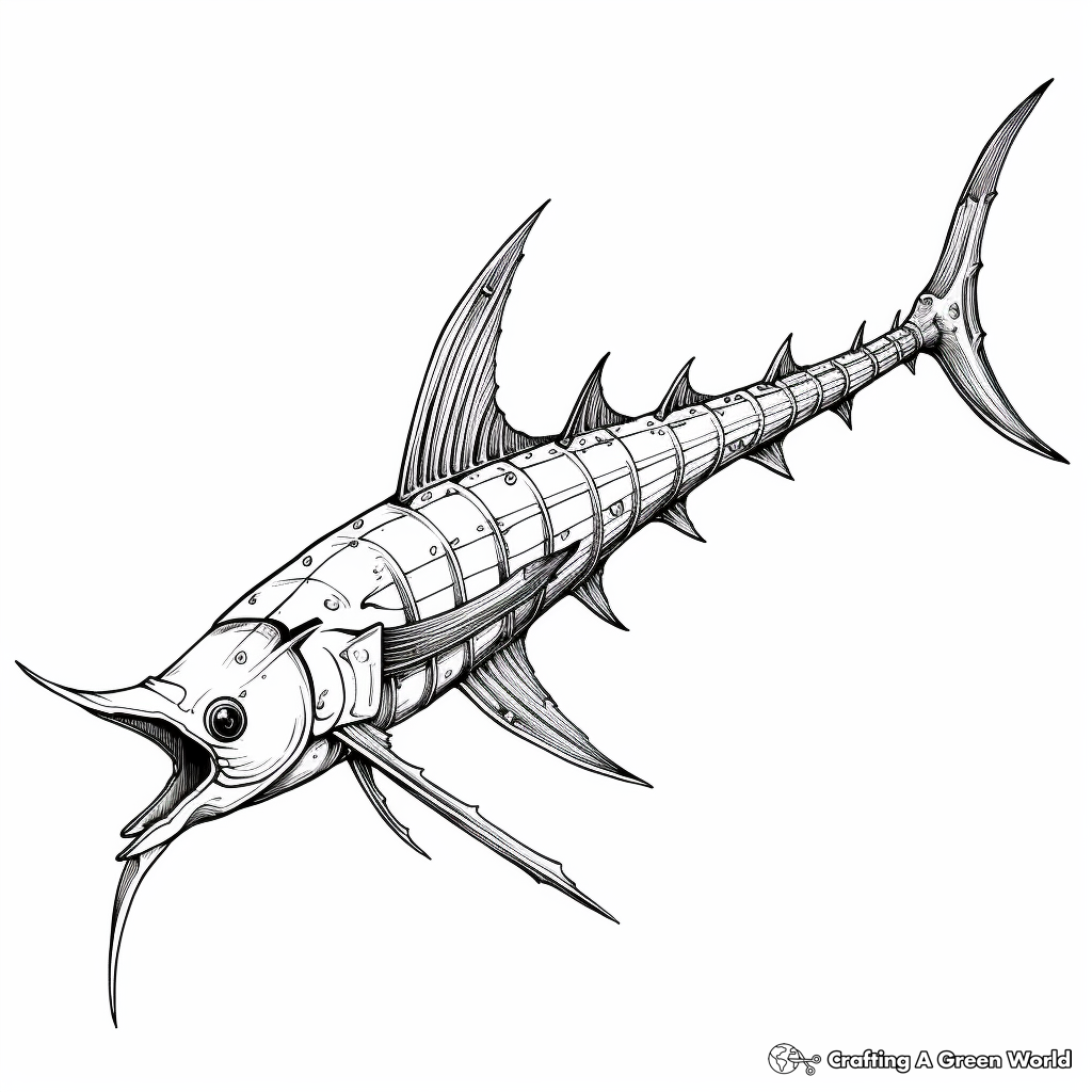 Swordfish coloring pages