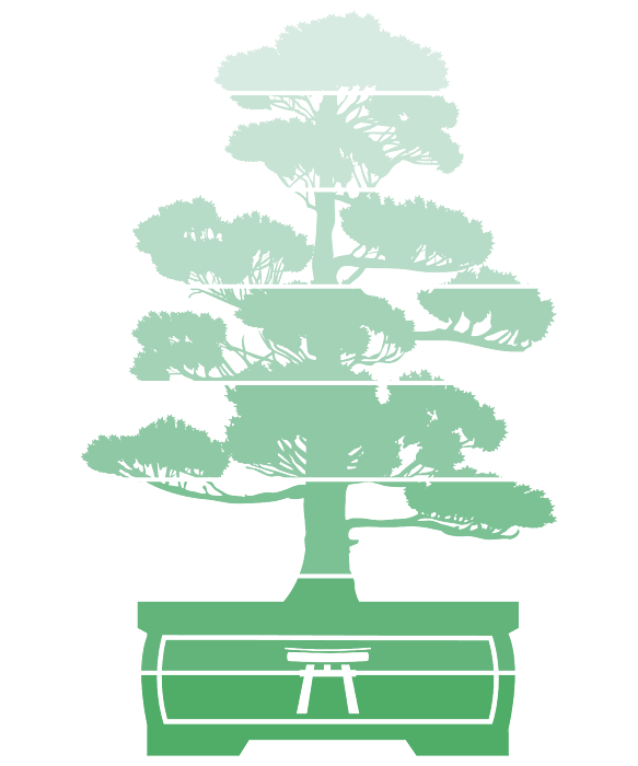 Bonsai tree japan culture art retro vintage gift jigsaw puzzle by john romeo
