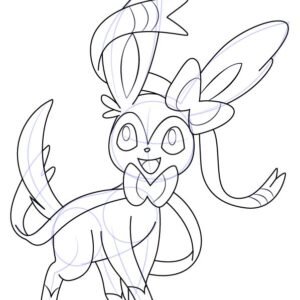 Sylveon coloring pages printable for free download