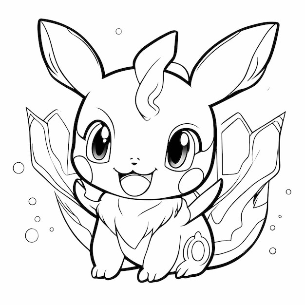 Premium vector cute animal coloring page