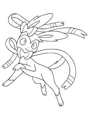 Free printable sylveon coloring pages sheets and pictures for adults and kids girls and boys