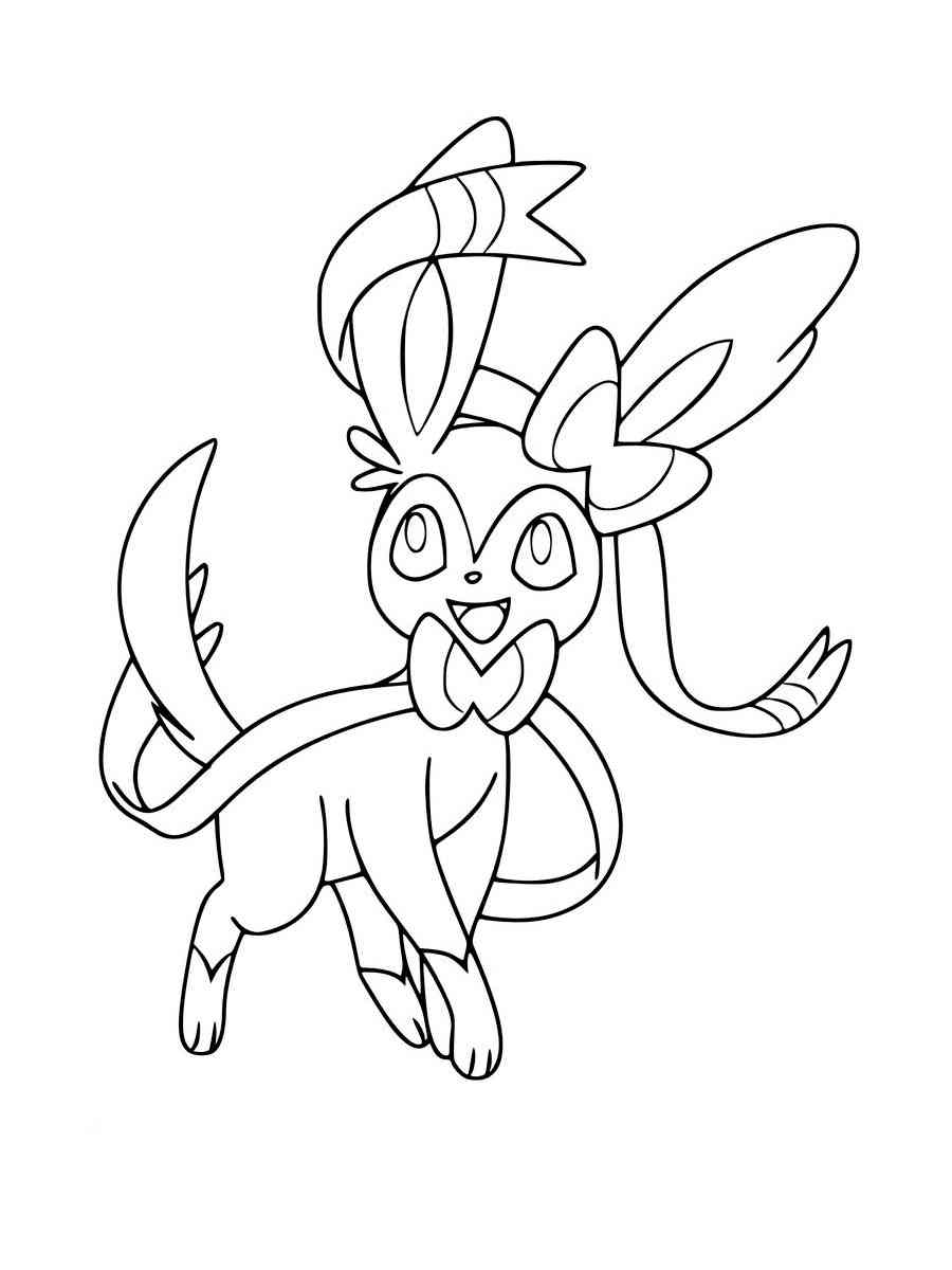 Sylveon pokemon coloring pages