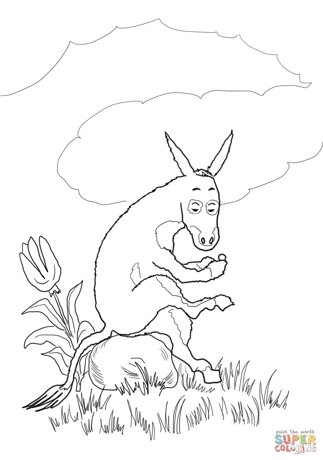 Sylvester finds a magic pebble coloring page free printable coloring pages