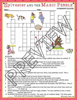 Sylvester and the magic pebble steig activities crossword puzzle word searches