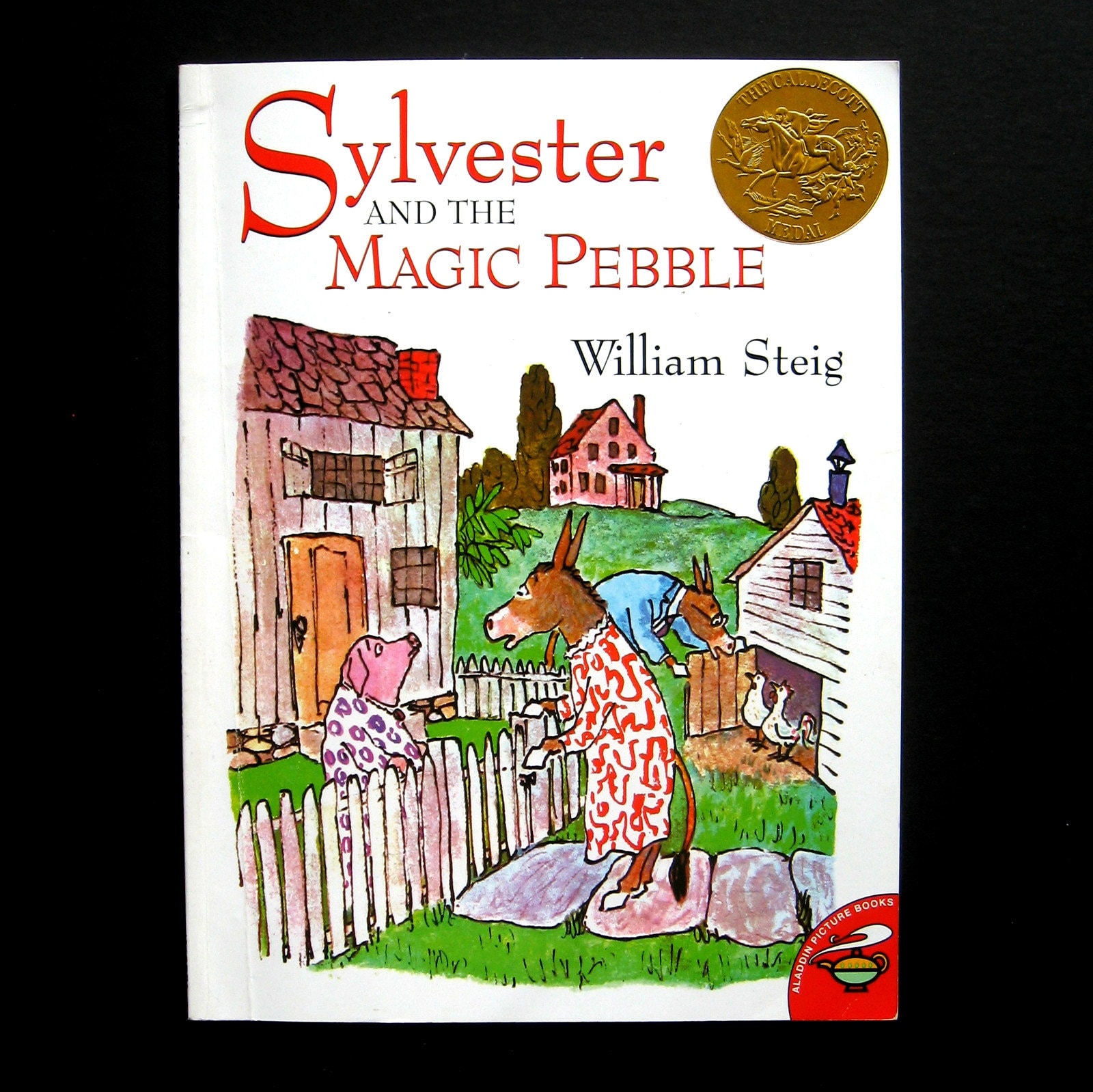 Vintage book sylvester and the magic pebble by william steig soft cover childrens book illustrations caldecott medal