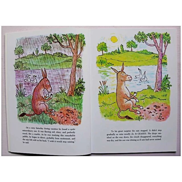 Sylvester and the magic pebble by william steig educational english picture book learning card story book for baby kids children