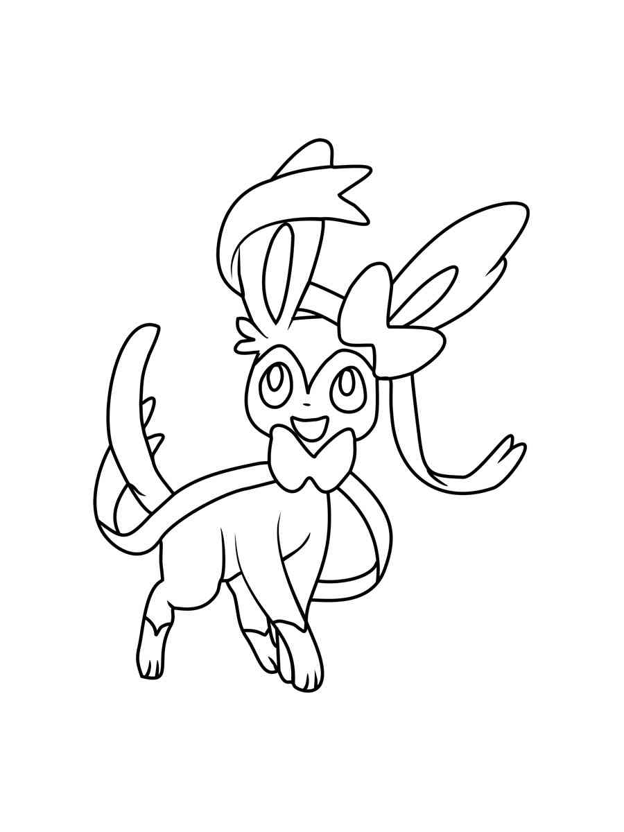 Sylveon pokemon coloring pages