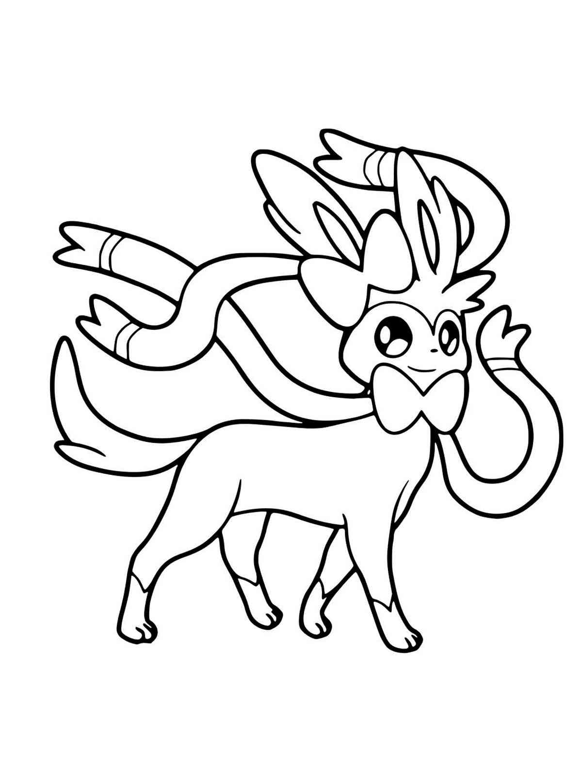 Sylveon pokemon coloring pages