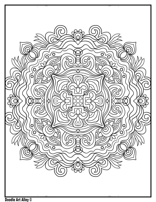Symmetry coloring pages