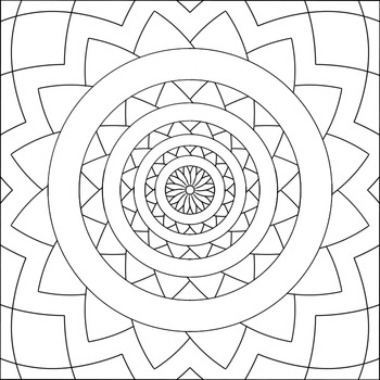 Symmetrical coloring pages individual or mosaic coloring pages by mcmarie