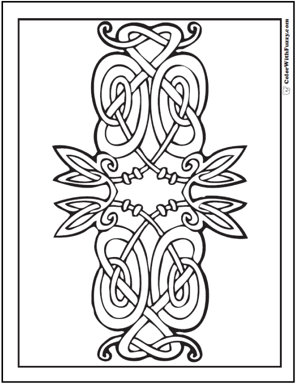 Printable celtic knot â symmetrical celtic coloring page