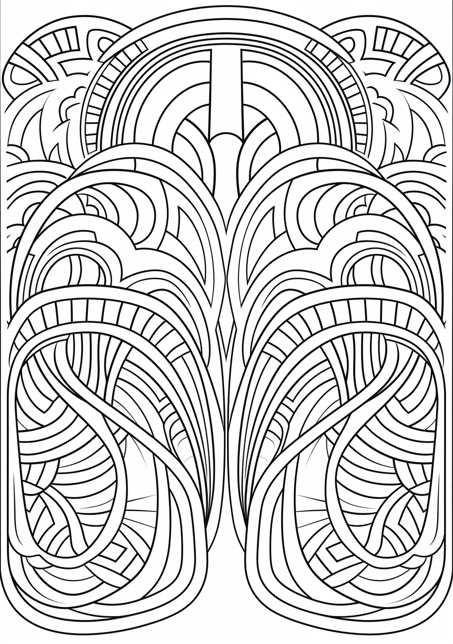 Abstract rainbow with symmetrical designs