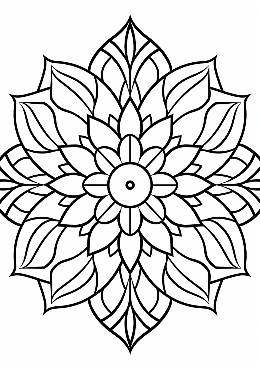 Symmetrical bloom mandala