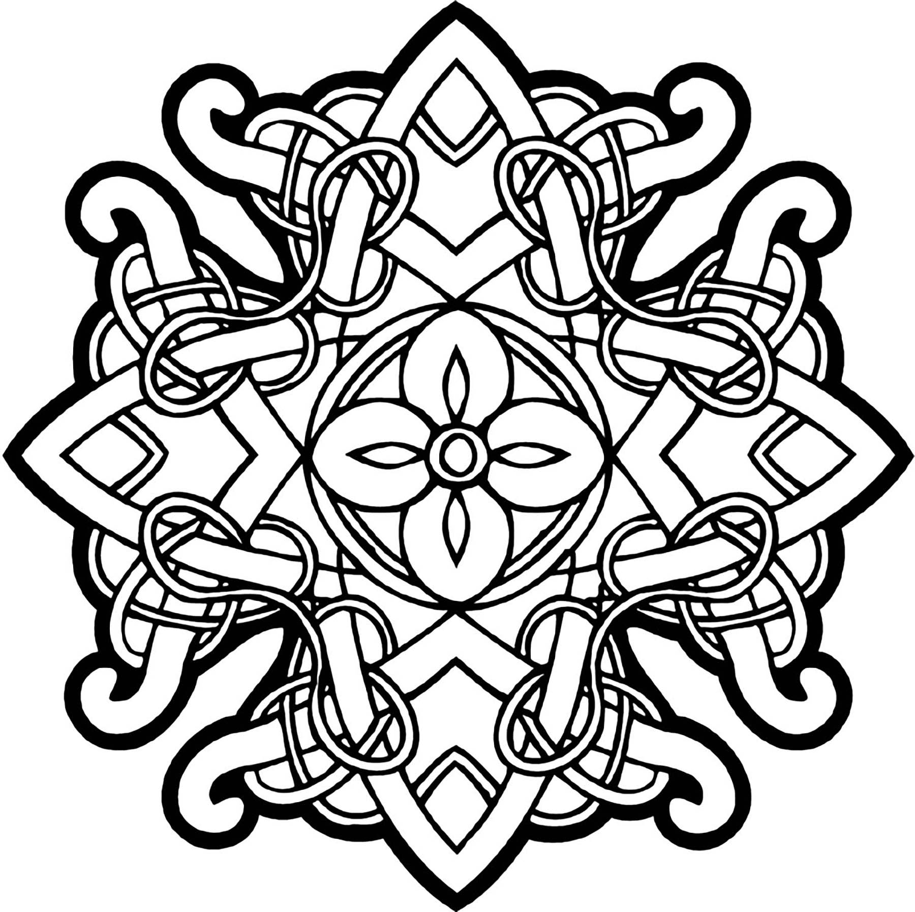 Symmetrical design inspired by celtic art