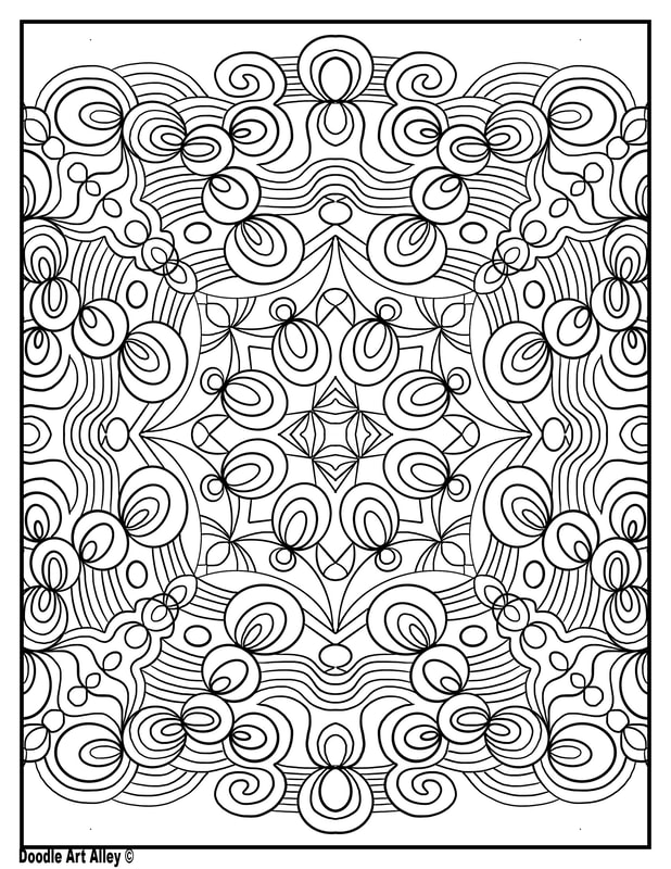 Symmetry coloring pages