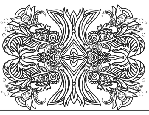 Coloring pages of symmetrical designs teaching resources