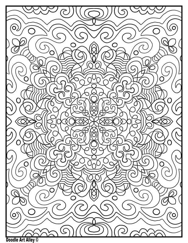 Symmetry coloring pages