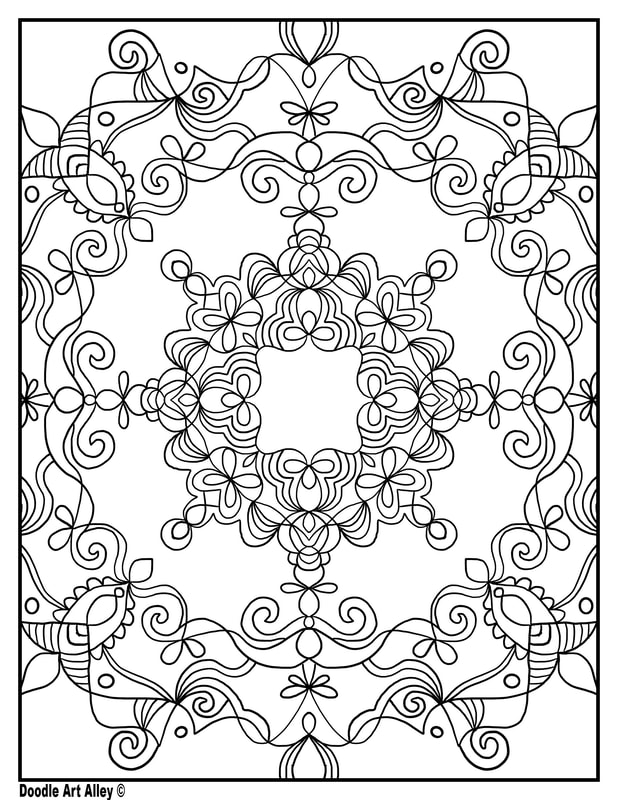 Symmetry coloring pages