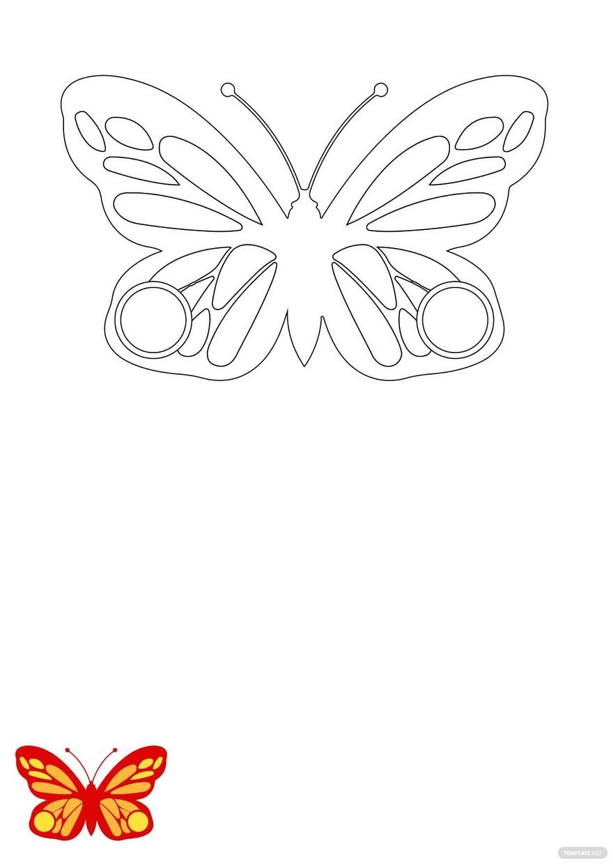 Free butterfly symmetry coloring page