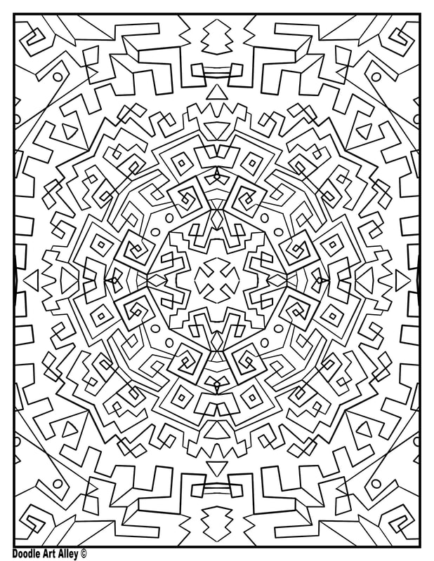 Symmetry coloring pages