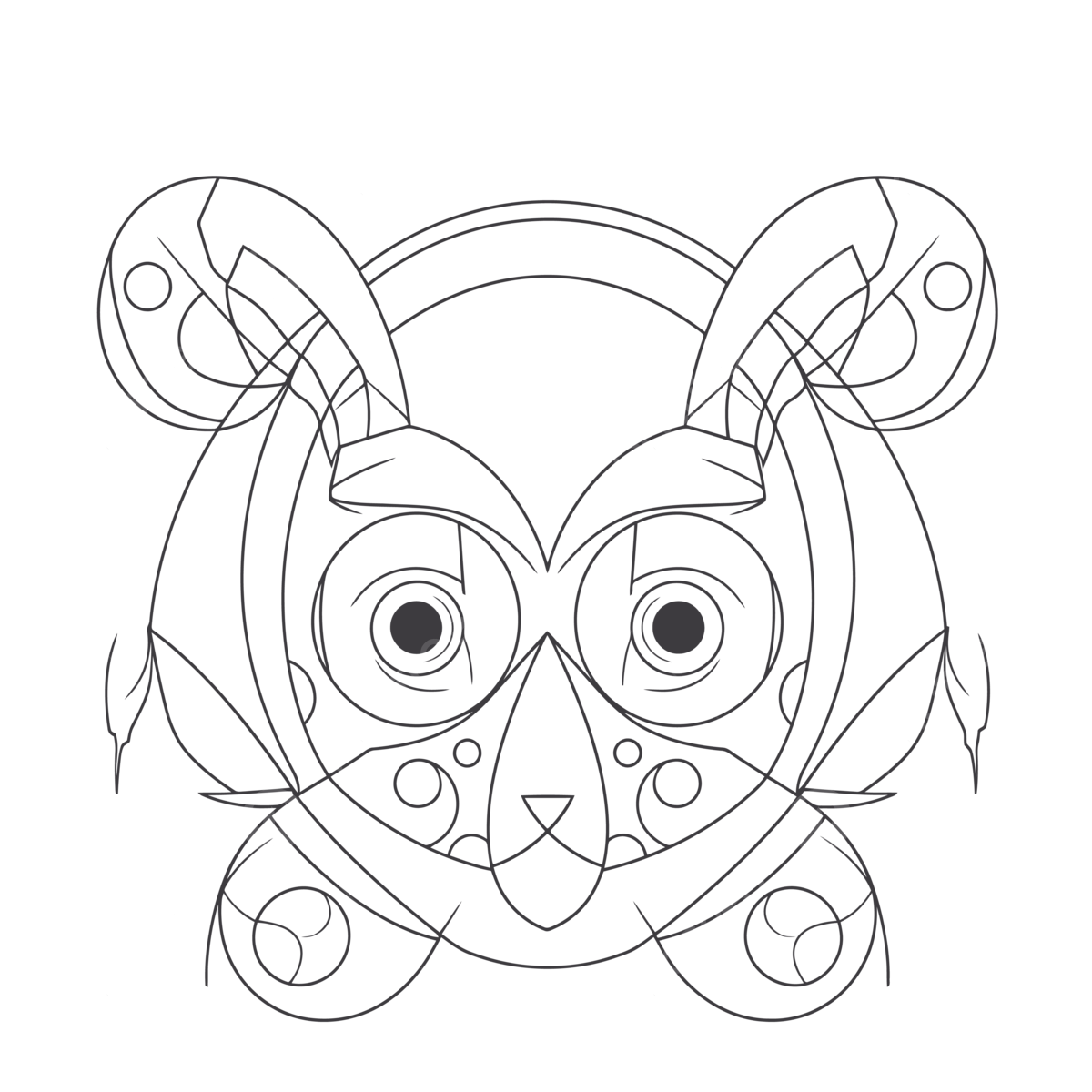 Geometric bear coloring page and other free coloring pages outline sketch drawing vector symmetry drawing symmetry outline symmetry sketch png and vector with transparent background for free download