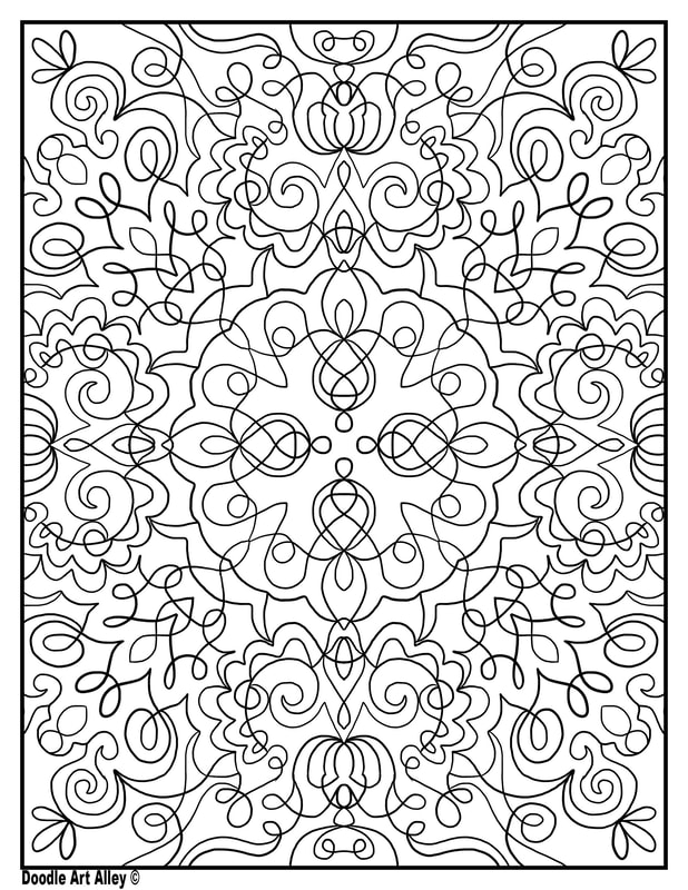 Symmetry coloring pages