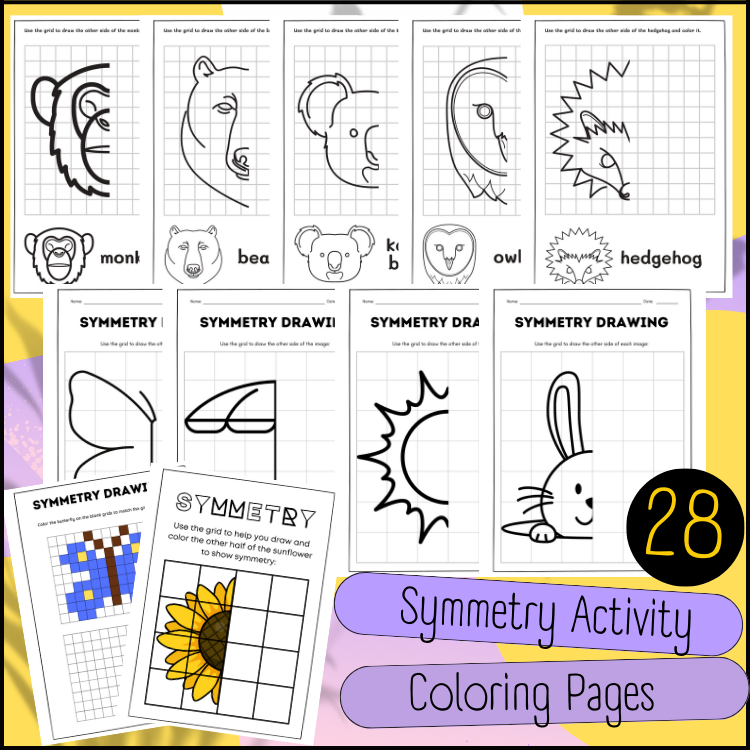 Animals symmetry activities