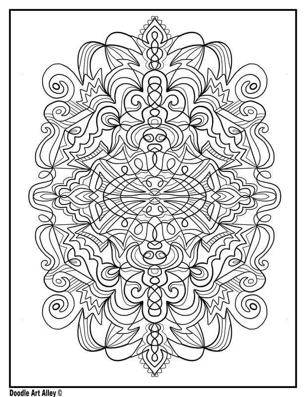 Symmetry coloring pages