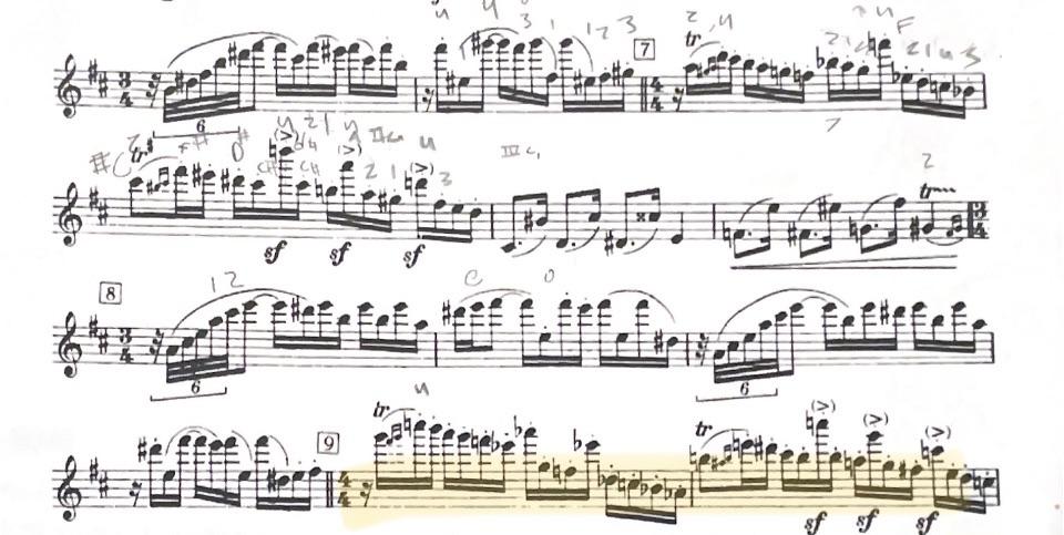 Korngold vc tricky fingering rviolinist