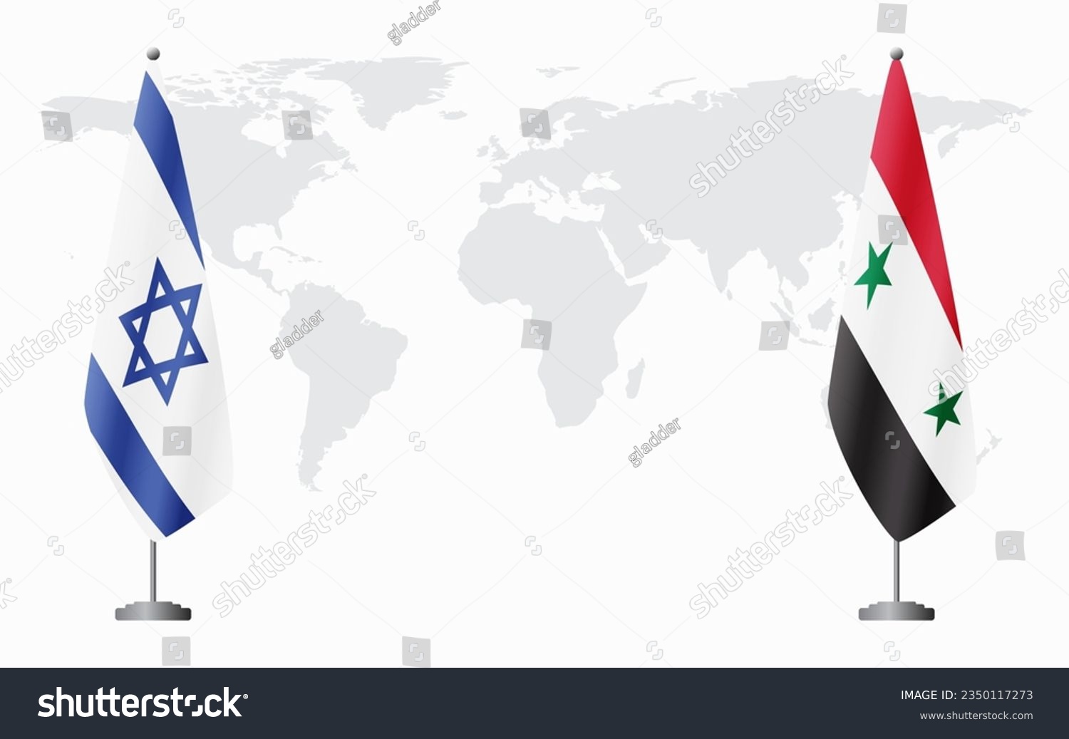 Syria flag over royalty
