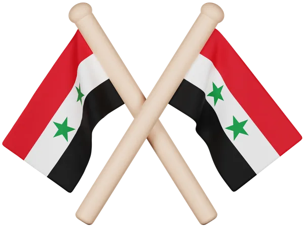D syria flag illustrations