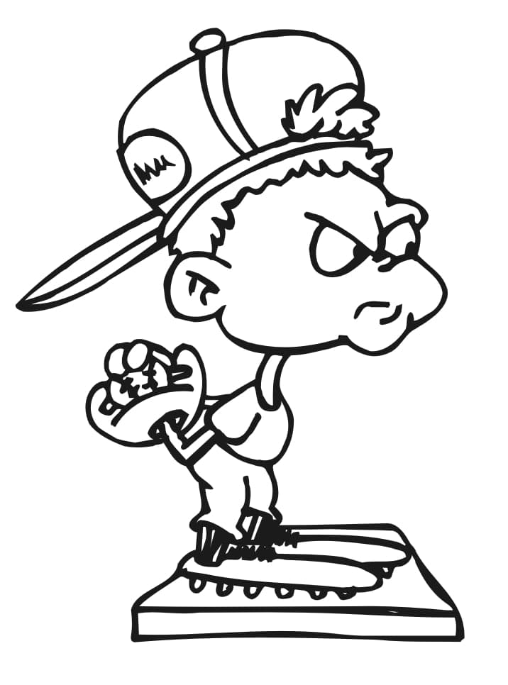 Baseball sport coloring page