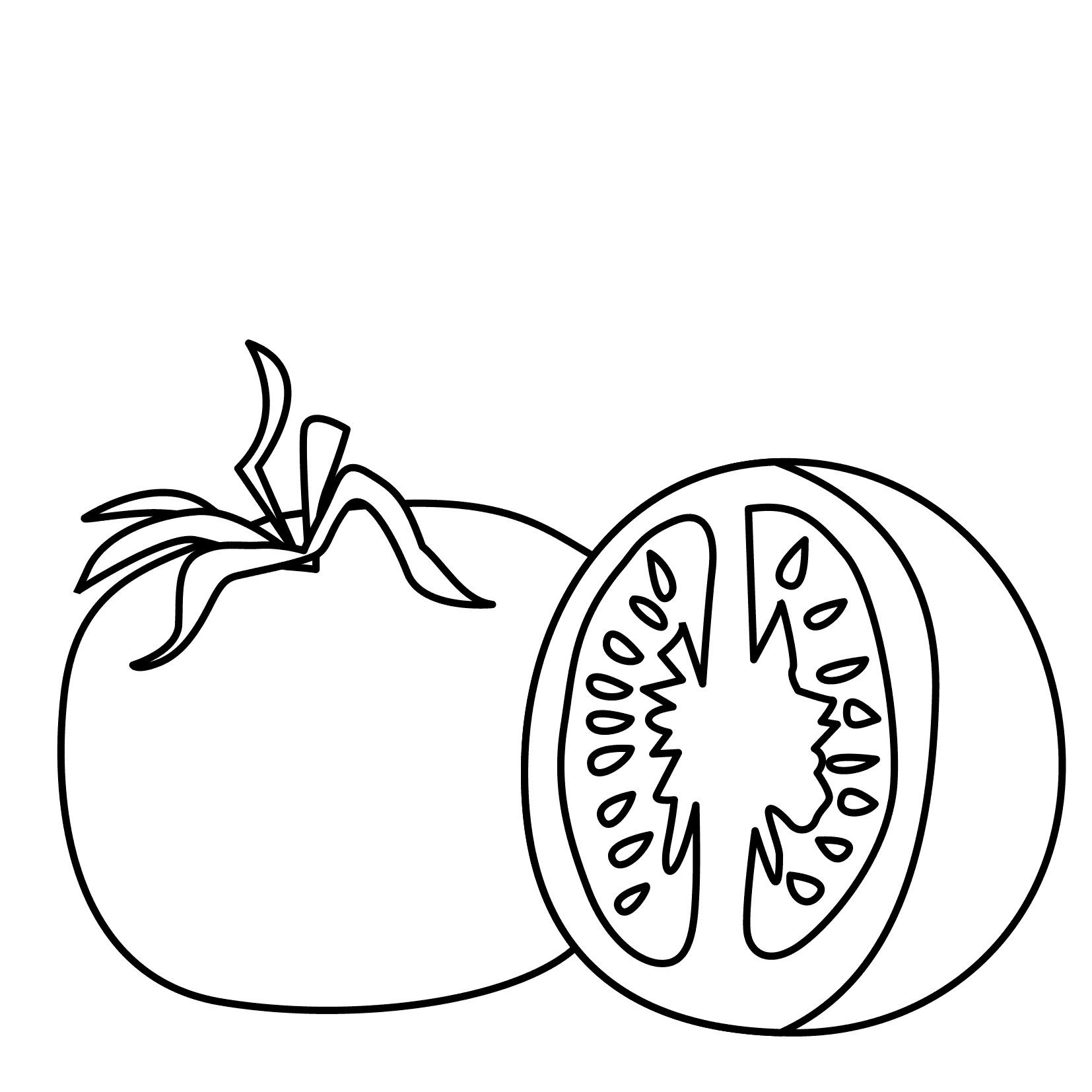 Tomato coloring pages